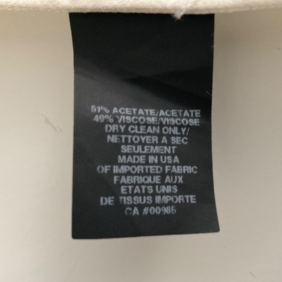 Zero+Maria Cornejo Skirt Sz 4 White Midi Elastic Waist Cut Outs Minimalist Chic - Picture 8 of 8